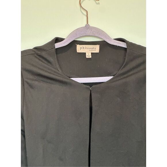 Philosophy Black Collared Jacket Size Large - Picture 2 of 5